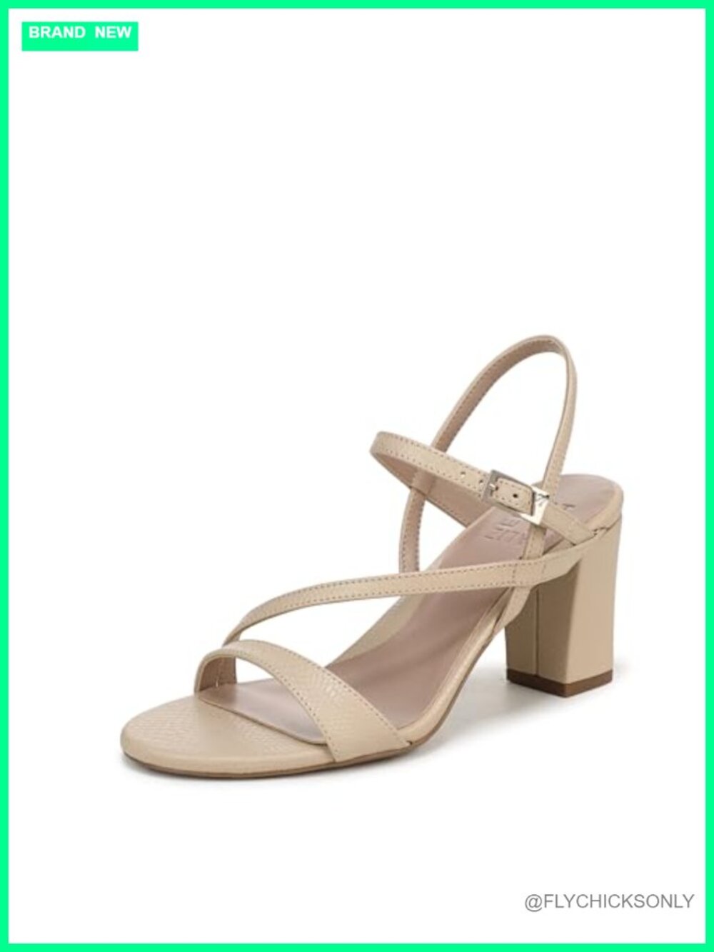 Faux Leather Strappy Block Heel Sandal Open Toe Slingback Dress Shoe
